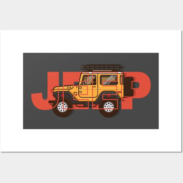 Jeep Adventure Cars Wall Art by Bananagreen